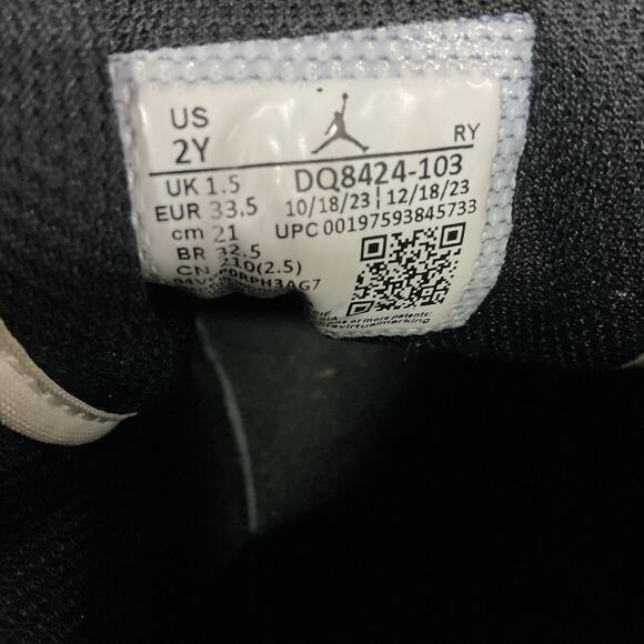 Nike Jordan 1 Mid Green Glow Preschool Kids Size 2Y DQ8424-103 Mid Top - Picture 4 of 5